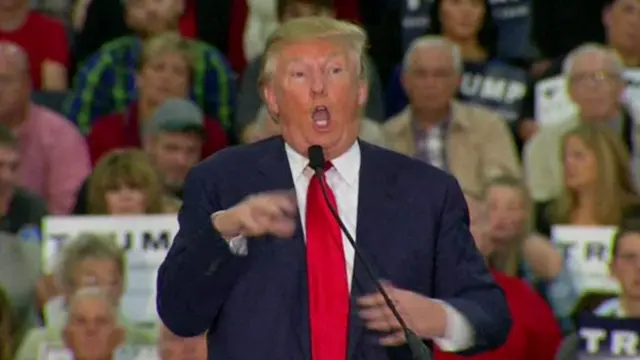 مسٹر ٹرمپ نے ایک جلسے کے دوران مسٹر کوالسکی کی بظاہر نقل اڑاتے ہوئے اپنے بازوؤں کو ایک عجیب طریقے سے ہلانا شروع کر دیے