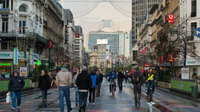 Một khu phố tại Brussels hôm 25/11