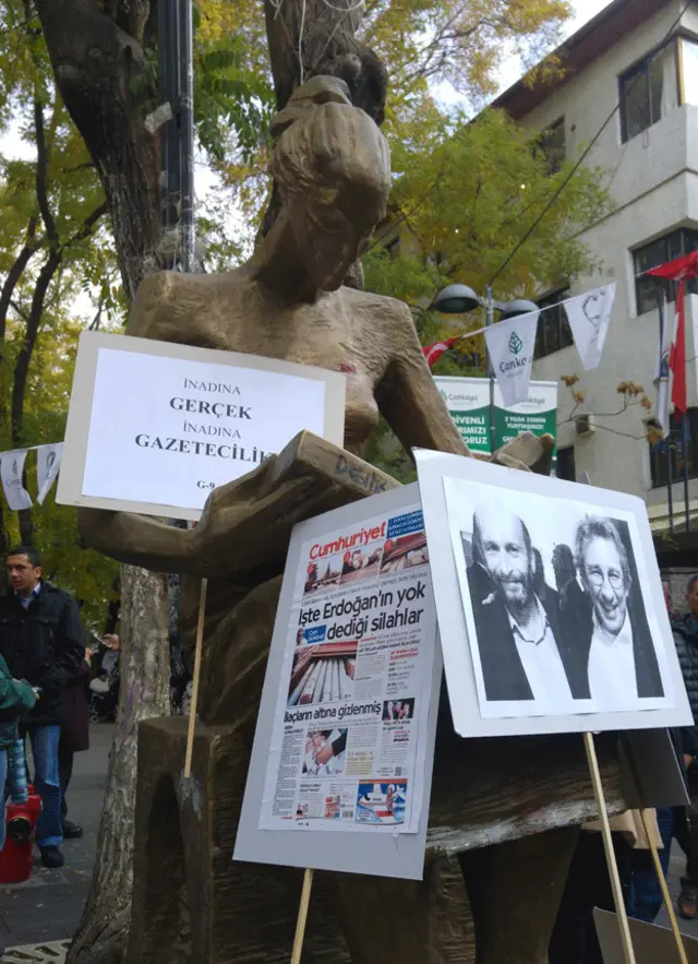 Ankara Yüksel Caddesi'ndeki dayanışma eyleminden (Çınar Livane Özer)