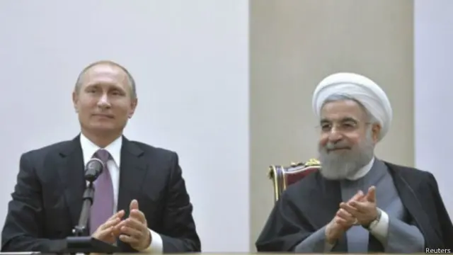 व्लादिमीर पुतिन और हसन रूहानी