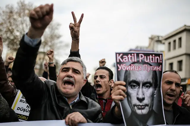 демонстрация 27.11.15 в Стамбуле