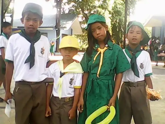 Marites的兒女(左一和右二)