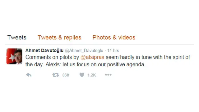 davutoglu twitter