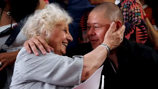 Estela de Carlotto y Mario Bravo
