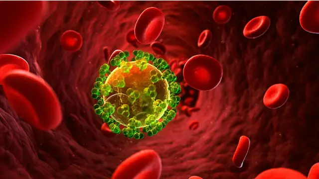 Клетка, зараженная ВИЧ