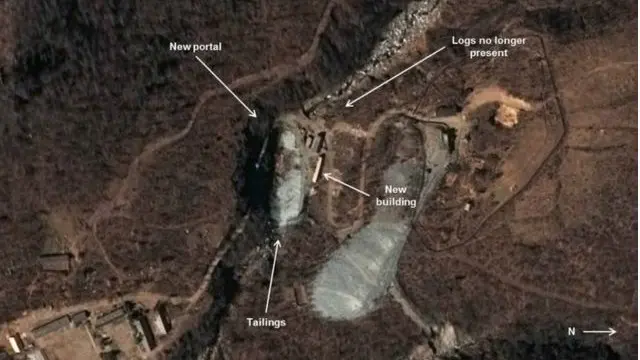 دسمبر 2015 میں کہا گیا تھا کہ شمالی کوریا اپنے جوہری تجربات کی جگہ پر ایک نئی سرنگ تعمیر کر رہا ہے