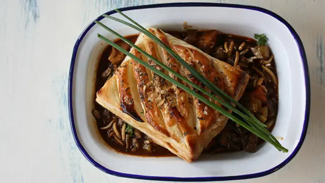 Мучные черви в слоеном пироге способны вызвать отвращение у некоторых едоков, но, как считают ученые, вкусы могут измениться