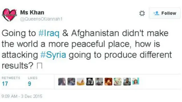 "اجتياح العراق وأفغانستان لم يجعل العالم أكثرسلاما. فكيف للغارات على سوريا أن تأتي بنتائج عكسية؟"