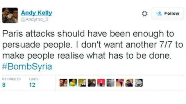 "هجمات باريس سبب كاف لإقناع الناس. لا نريد حدوث هجمات ممثالة لـ 7/7 حتى يدرك الناس ما يحدث."