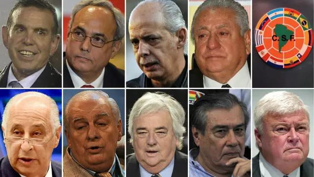 تضمنت لائحة المتهمين روؤساء حاليين وسابقين لاتحادات إقليمية ومحلية لكرة القدم في عدة دول.