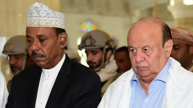 محمد سعد (چپ) از حامیان اصلی منصور هادی بود