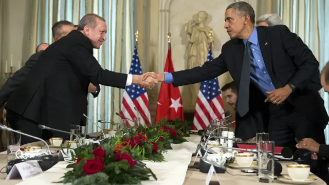 Встреча президента Турции Реджепа Тайипа Эрдогана с Бараком Обамой