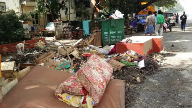 चेन्नई में बाढ़ के बाद के हालात