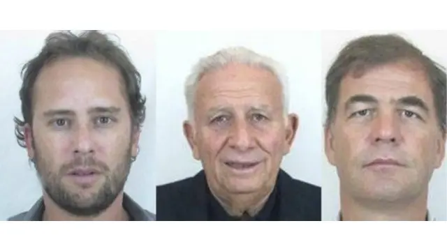 (من اليسار) ماريانو جينكيس، هوغو جينكيس، أليخاندرو بورزاكو.