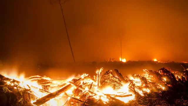 Ulet hanya berdiri satu hingga dua meter dari titik api saat memotret foto ini.
