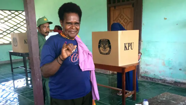 Suasana pilkada di sebuah wilayah di Papua pada 2015 lalu.