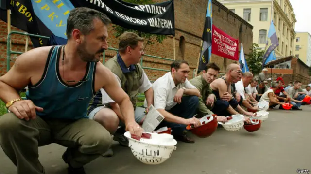 Шахтёры протестуют в Москве