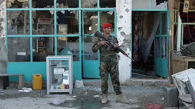 د بي بي سي خبريال وايي هغې سيمې ته چې بريدګر ننوتي کلک امنیت يې نيول شوی وي