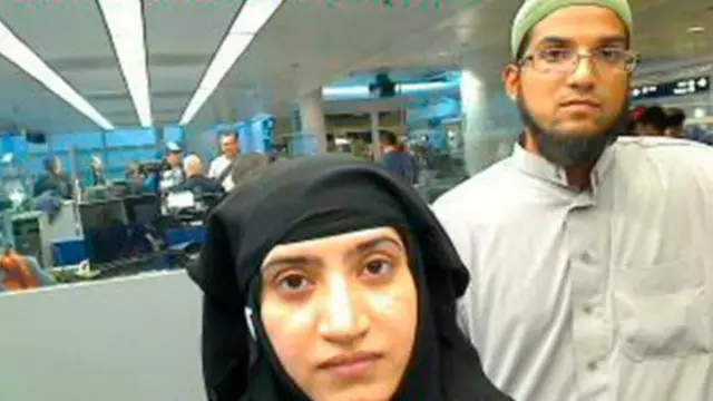 Tashfeen Malik dan Syed Farook -dua tersangka pembunuh teror San Bernardino.