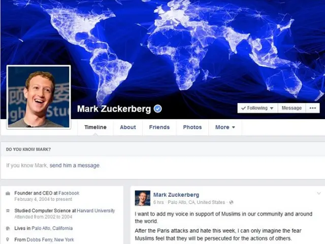 मार्क ज़करबर्ग का फ़ेसबुक पेज