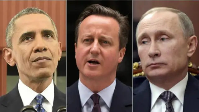 Обама, Кэмерон, Путин