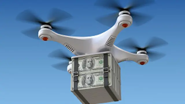Drone con dinero