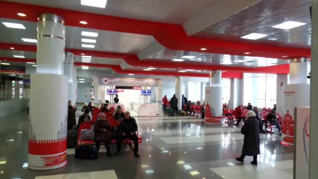 “喀山2”火车站的候车大厅（摄影：子川） 