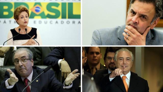 Dilma, Aécio, Cunha e Temer: personagens do xadrez político em meio a incertezas do processo de impeachment
