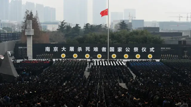 南京大屠杀死难者国家公祭仪式现场(新华社图片13/12/2015)