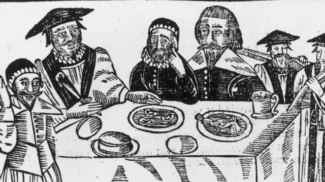 Puritanos en un grabado