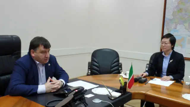 鞑靼斯坦共和国交通与道路部长莱萨芬接受子川专访
