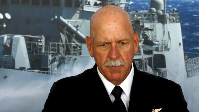 斯威夫特表示將多次進行軍演，包括正在沖繩周邊海域舉行的海上自衛隊與美國、印度兩國海軍的聯合訓練「馬拉巴爾」及今年夏天的環太平洋聯合軍演（RIMPAC）等。（資料圖片）