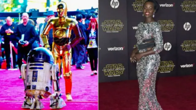 فلم میں شامل روبوٹس ’سی تھری پی او‘ اور ’آر ٹو ڈی ٹو‘ کے ساتھ ساتھ اس کی سٹار ’لوپیٹا نیونگو‘ نے بھی ورلڈ پریمیئر میں شرکت کی۔ 