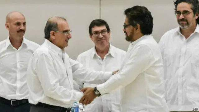 Presiden Kolombia dan perwakilan FARC