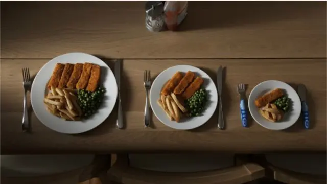 Platos de distinto tamaño