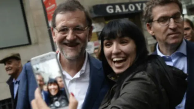 En Pontevedra, Rajoy había pasado parte de la tarde con simpatizantes.