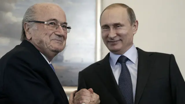 Зепп Блаттер и Владимир Путин