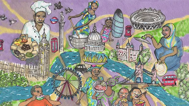Les communautés africaines vivant à Londres sont réparties aux quatre coins de Londres. Carolina Thwaites-Lastra a relevé le défi de représenter la carte culinaire des différentes cuisines du continent.