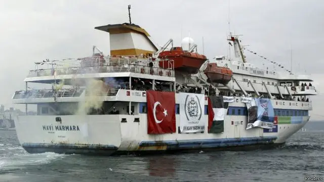 Dalam insiden di atas kapal Mavi Marmara pada Juli 2010, sepuluh aktivis asal Turki tewas. 