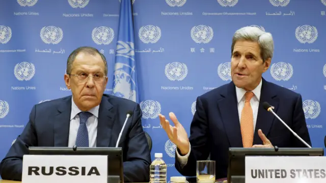 俄羅斯外長拉夫羅夫與美國國務卿克里