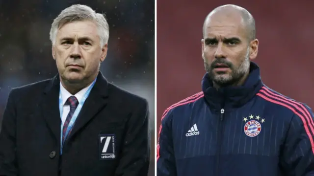 گوآردیولا (راست) و آنچلوتی