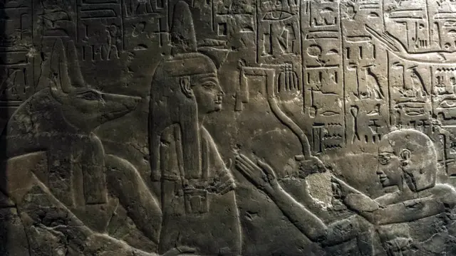 جدارية فرعونية في قبر مايا. (أ.ف.ب.)