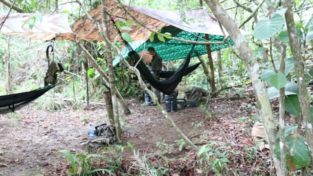 Un campamento de la Legión Extranjera en la selva de la Guyana Francesa.