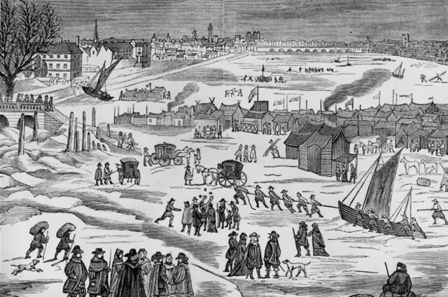 Зимняя ярмарка на Темзе, 1754 год