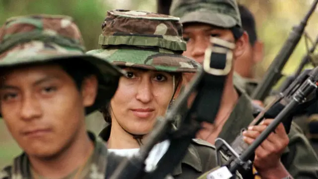 Guerrilleros de las FARC, foto de archivo