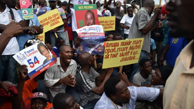 Protesta de la oposición en Haití