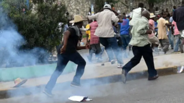 Protesta callejera en Haití.