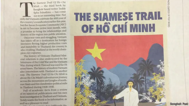 Quyển sách "Đường mòn Thái Lan của Hồ Chí Minh" được giới thiệu ở Thái 