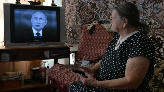 Путин по телевизору