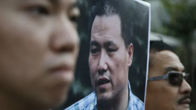 香港聲援浦志強民眾為其受審抗議（15/12/2015）